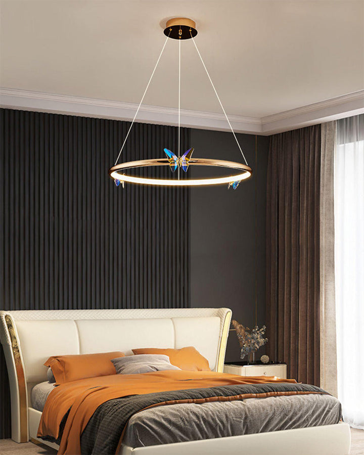 Luxury Butterfly Crystal Ring Chandelier - LM1115