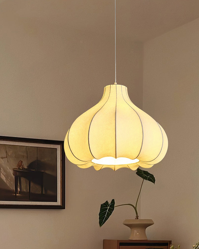 Japanese Wabi Sabi Silk Pendant Light - LM1110 - Lumora