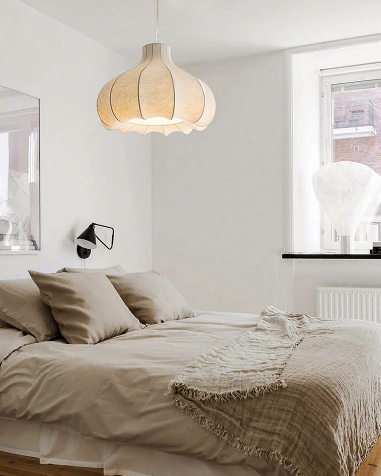 Japanese Wabi Sabi Silk Pendant Light - LM1110 - Lumora