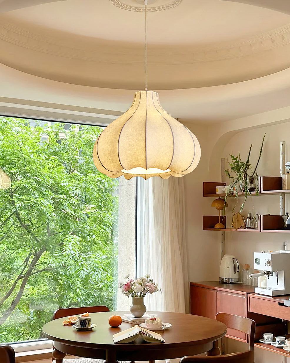 Japanese Wabi Sabi Silk Pendant Light - LM1110 - Lumora
