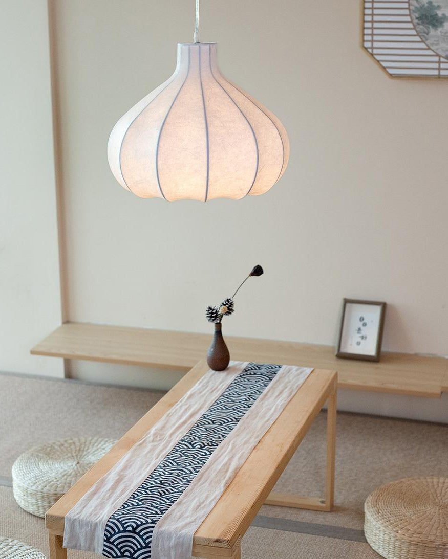 Japanese Wabi Sabi Silk Pendant Light - LM1110 - Lumora