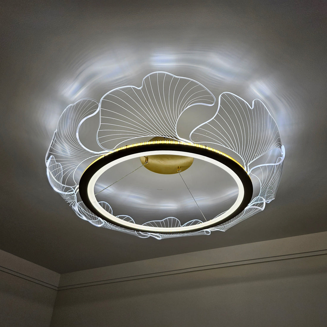 Modern Lotus Leaf LED Chandelier – LM1066 - Lumora