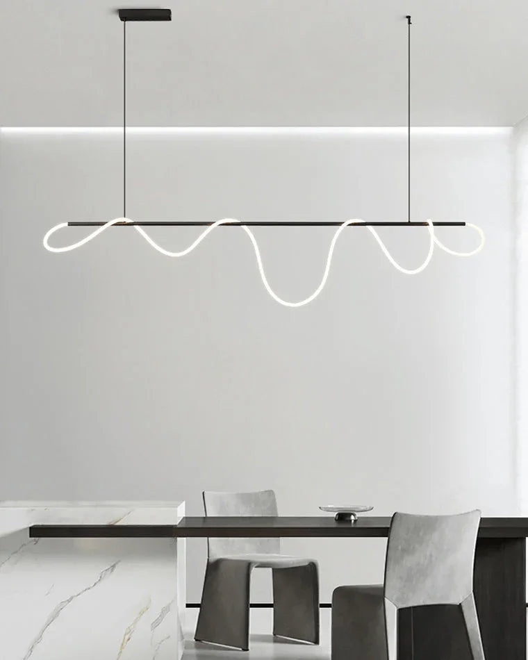Brass Rope Wave LED Chandelier - LM1018 - Lumora