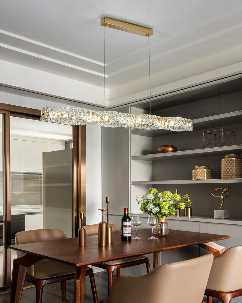 Luxury Modern Crystal Linear Chandelier – LM1069 - Lumora