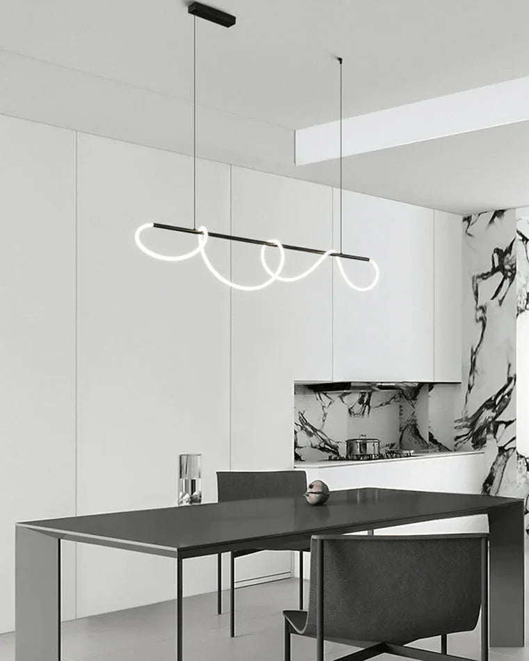 Brass Rope Wave LED Chandelier - LM1018 - Lumora