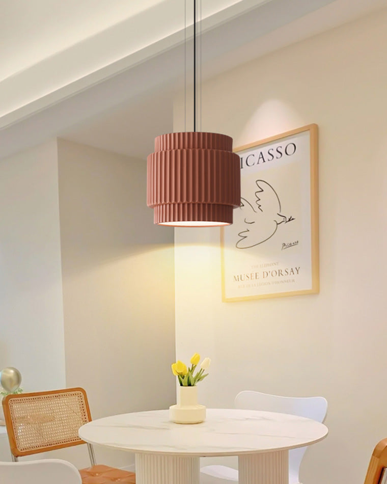 Modern Ribbed Resin Pendant Light - LM1105 - Lumora