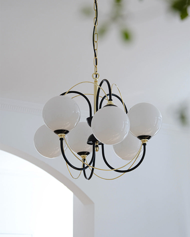 French Retro Art Deco Globe Chandelier - LM1107 - Lumora