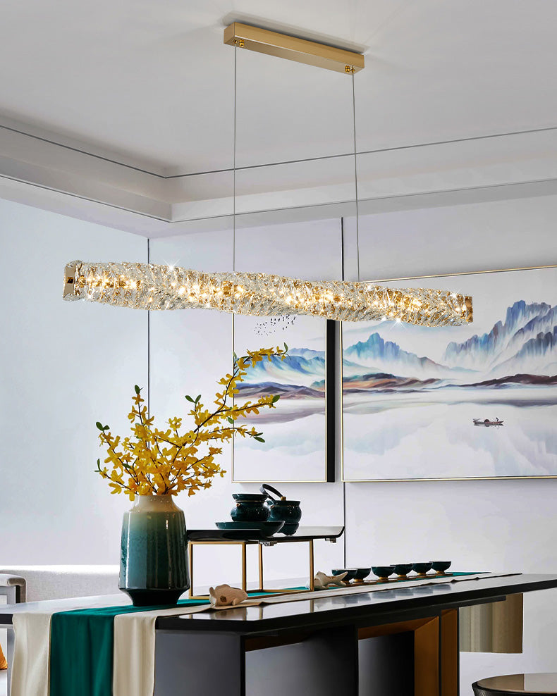 Luxury Modern Crystal Linear Chandelier – LM1069 - Lumora