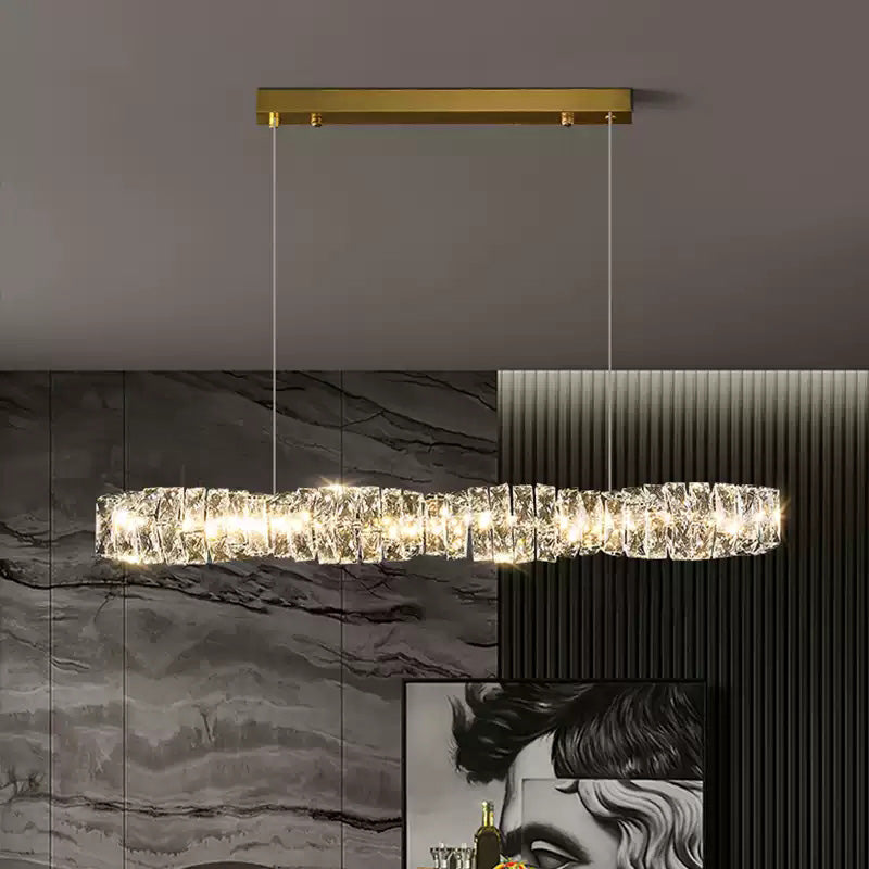Luxury Modern Crystal Linear Chandelier – LM1069 - Lumora