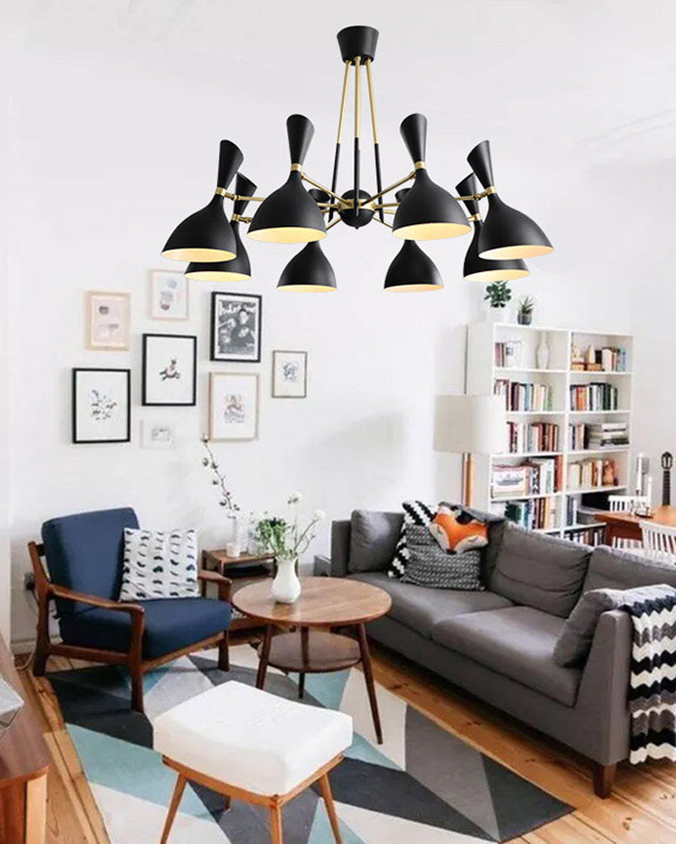 Modern Nordic Black & Gold Chandelier - LM1109 - Lumora