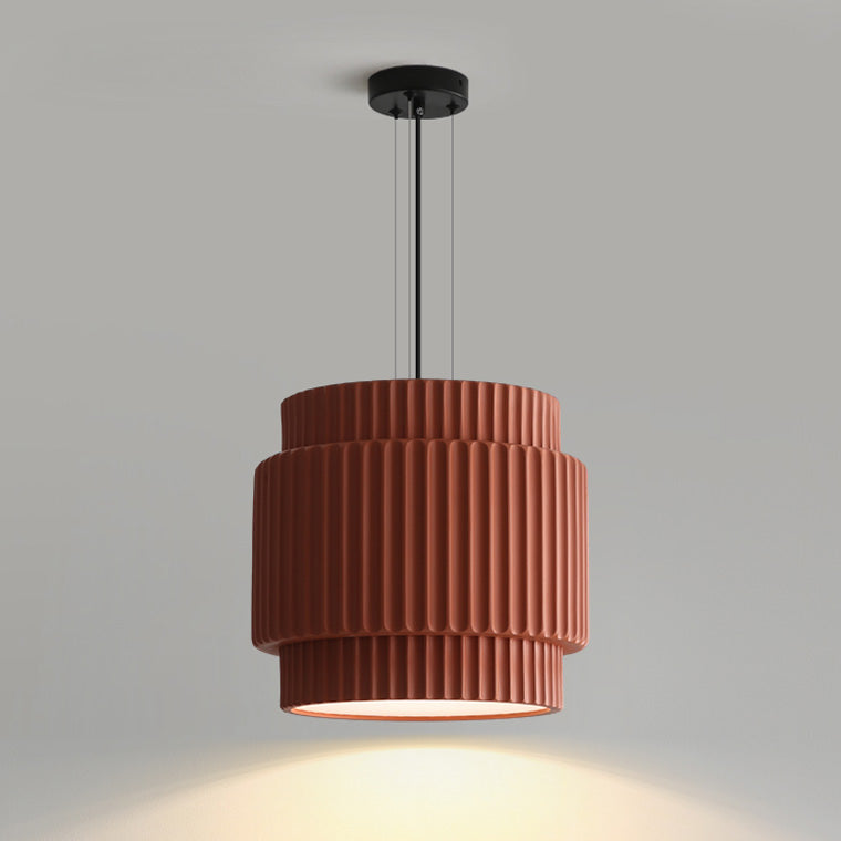 Modern Ribbed Resin Pendant Light - LM1105 - Lumora