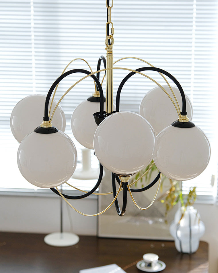French Retro Art Deco Globe Chandelier - LM1107 - Lumora