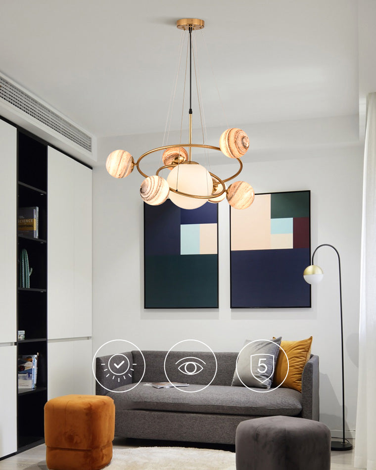 Lunaris Orbit Glass Chandelier - LM1099 - Lumora
