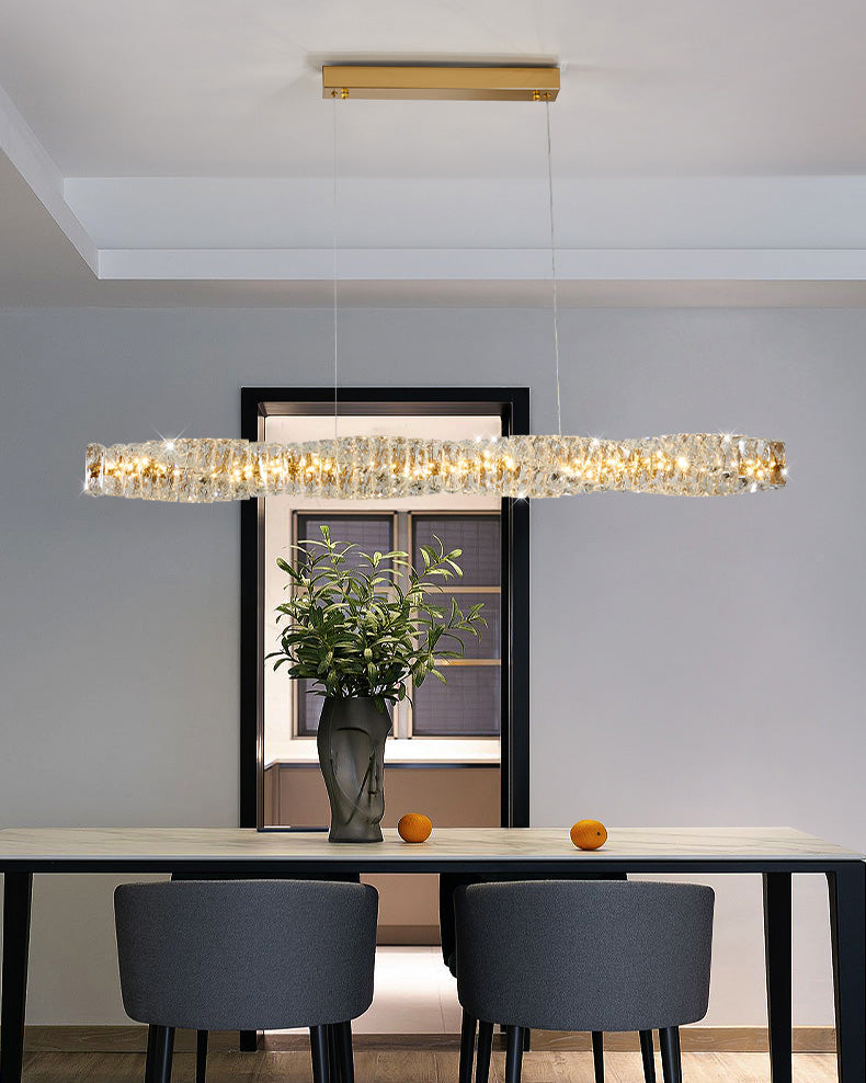 Luxury Modern Crystal Linear Chandelier – LM1069 - Lumora