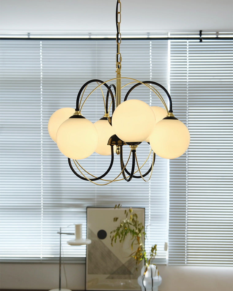 French Retro Art Deco Globe Chandelier - LM1107 - Lumora