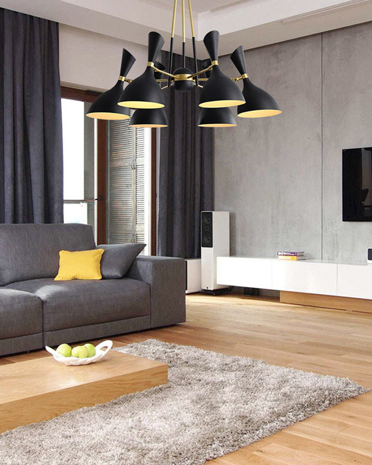 Modern Nordic Black & Gold Chandelier - LM1109 - Lumora