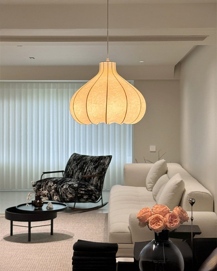 Japanese Wabi Sabi Silk Pendant Light - LM1110 - Lumora