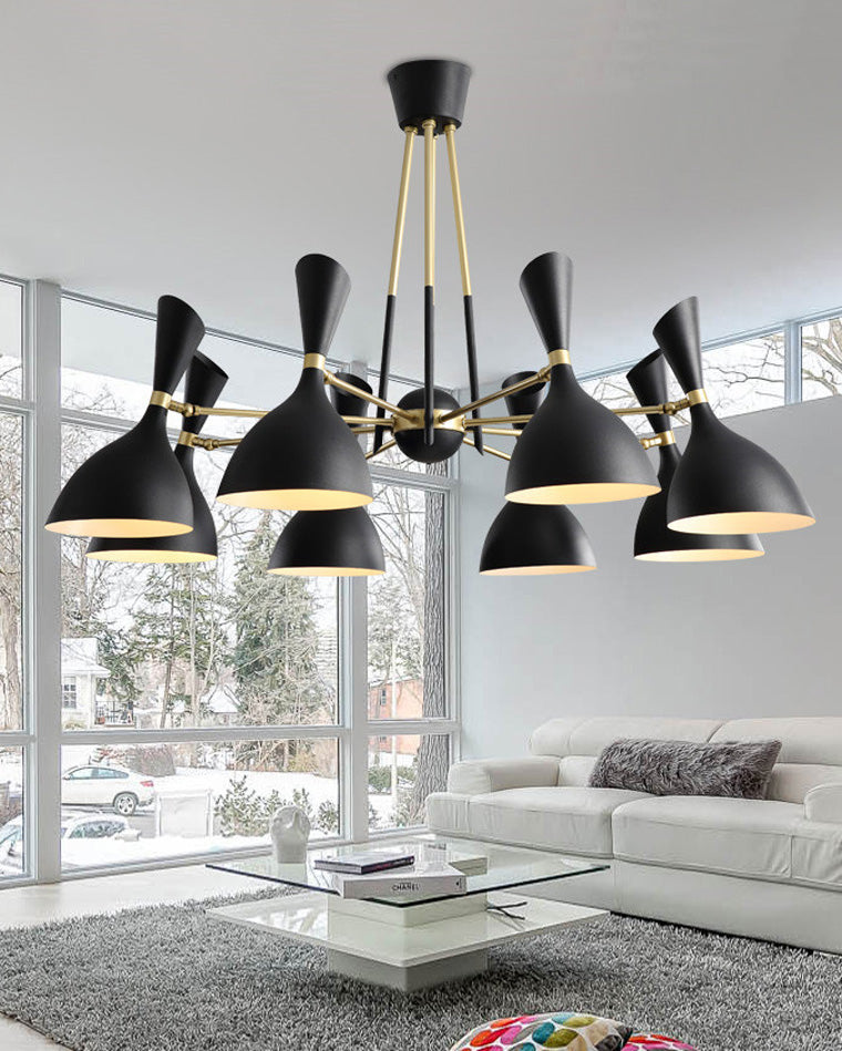 Modern Nordic Black & Gold Chandelier - LM1109 - Lumora