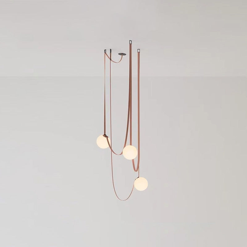 Leather Strap Globe Pendant Light - LM1125 - Lumora