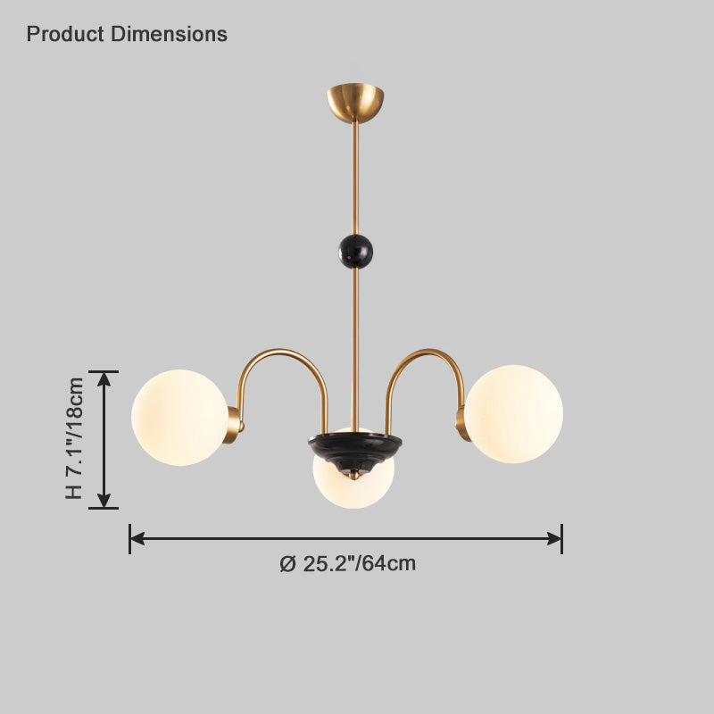 Glass Globe Chandelier - LM1081 - Lumora