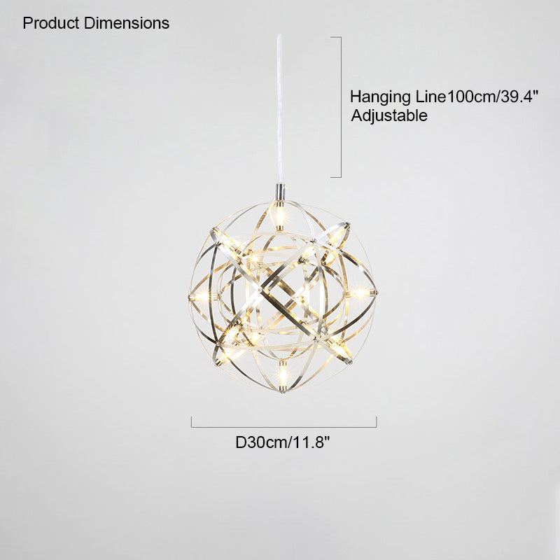 Luxury Chrome LED Sphere Chandelier - LM1073 - Lumora