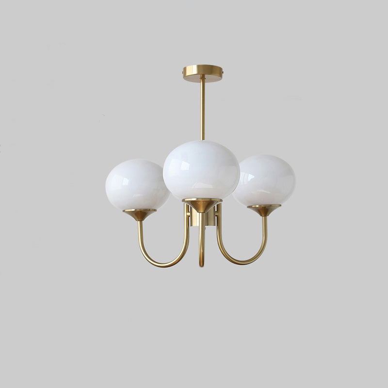 Modern Glass Globe Arm Chandelier – LM1068 - Lumora