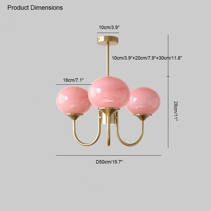 Modern Glass Globe Arm Chandelier – LM1068 - Lumora