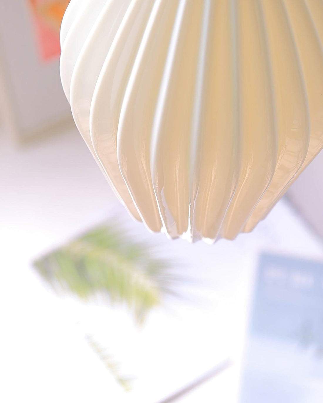 Aurora Luxe Ribbed Ceramic Pendant Light - LM1084 - Lumora