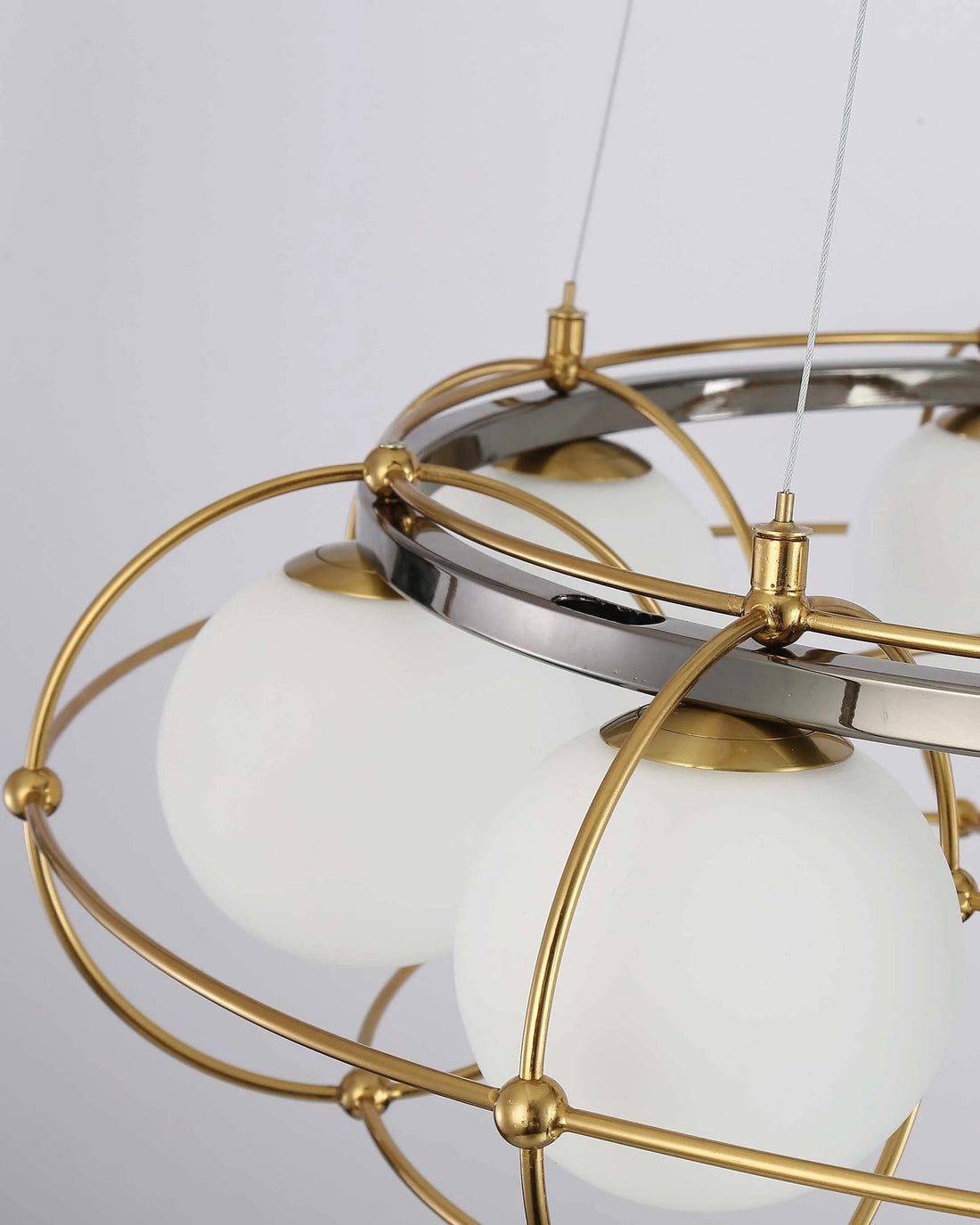 Gold Glass Globe Chandelier - LM1113