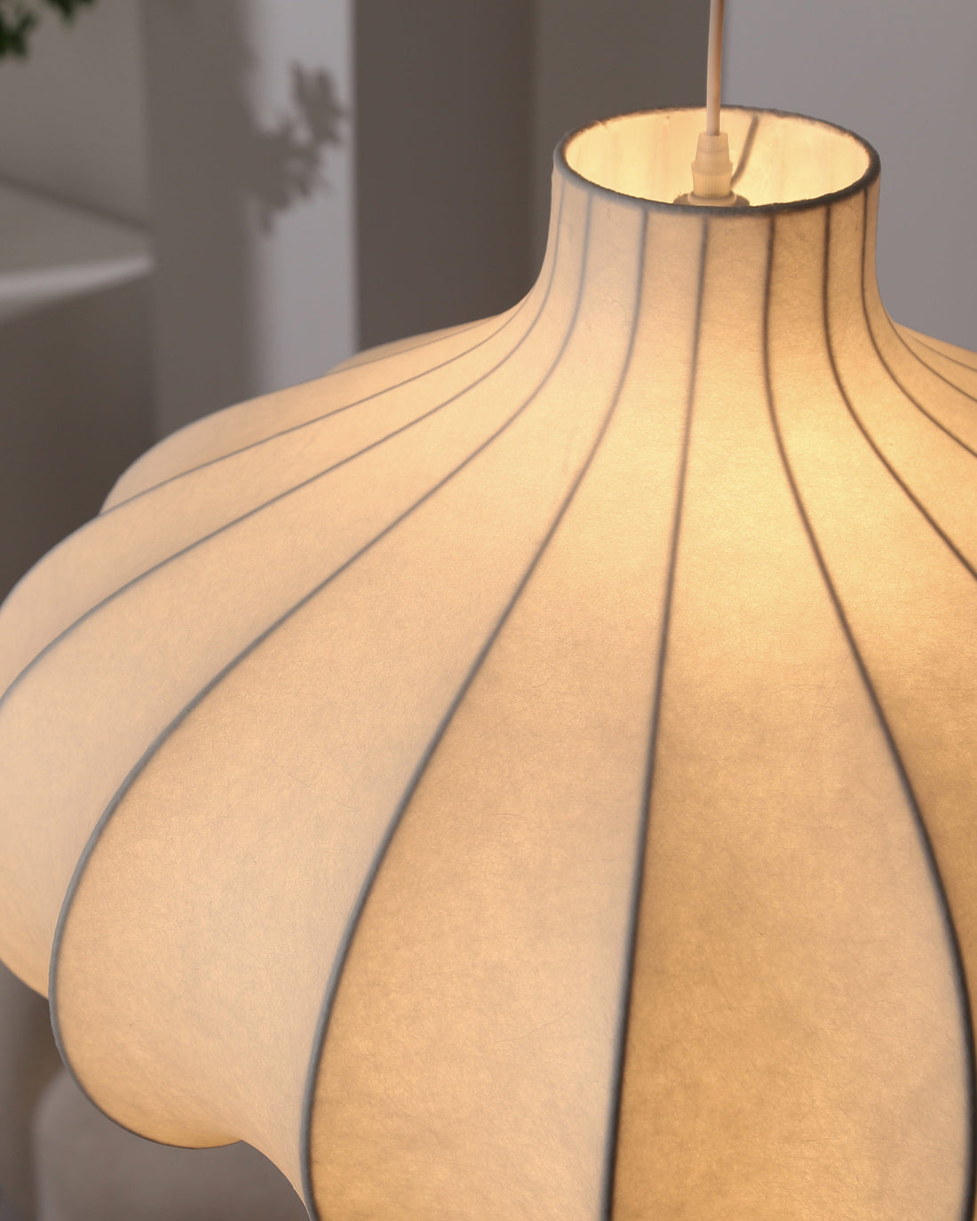 Japanese Wabi Sabi Silk Pendant Light - LM1110 - Lumora
