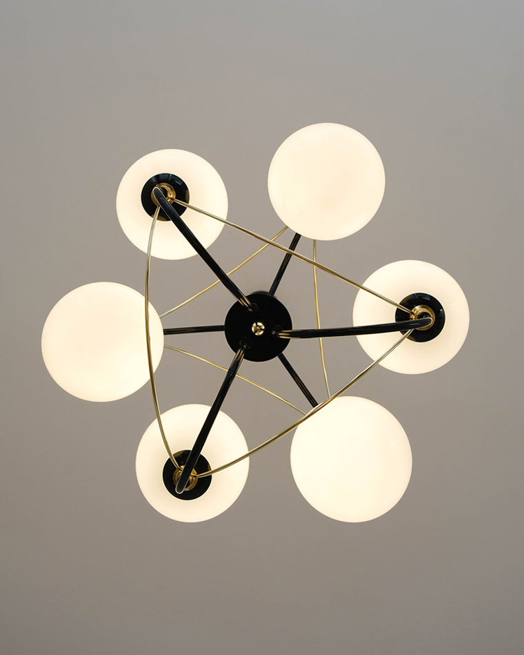 French Retro Art Deco Globe Chandelier - LM1107 - Lumora