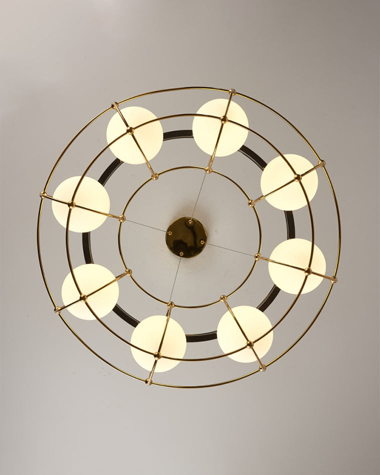 Gold Glass Globe Chandelier - LM1113