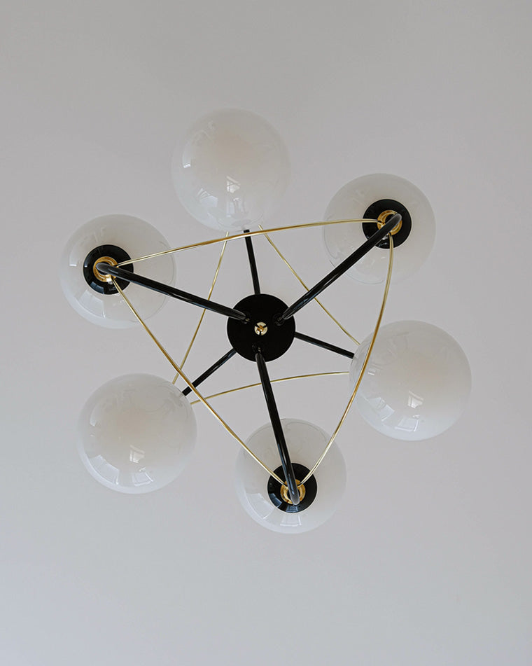 French Retro Art Deco Globe Chandelier - LM1107 - Lumora