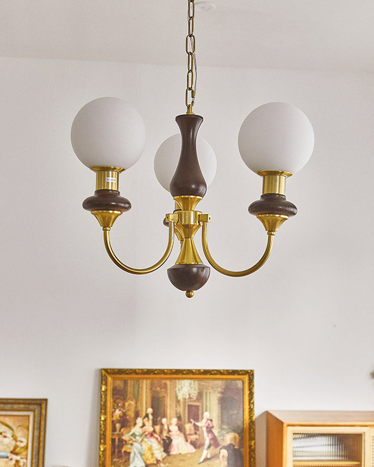 Copper Glass Ball Chandelier - LM1118