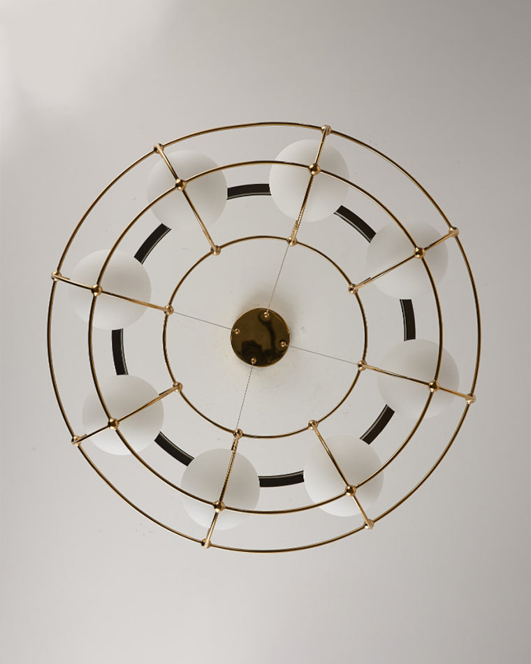 Gold Glass Globe Chandelier - LM1113