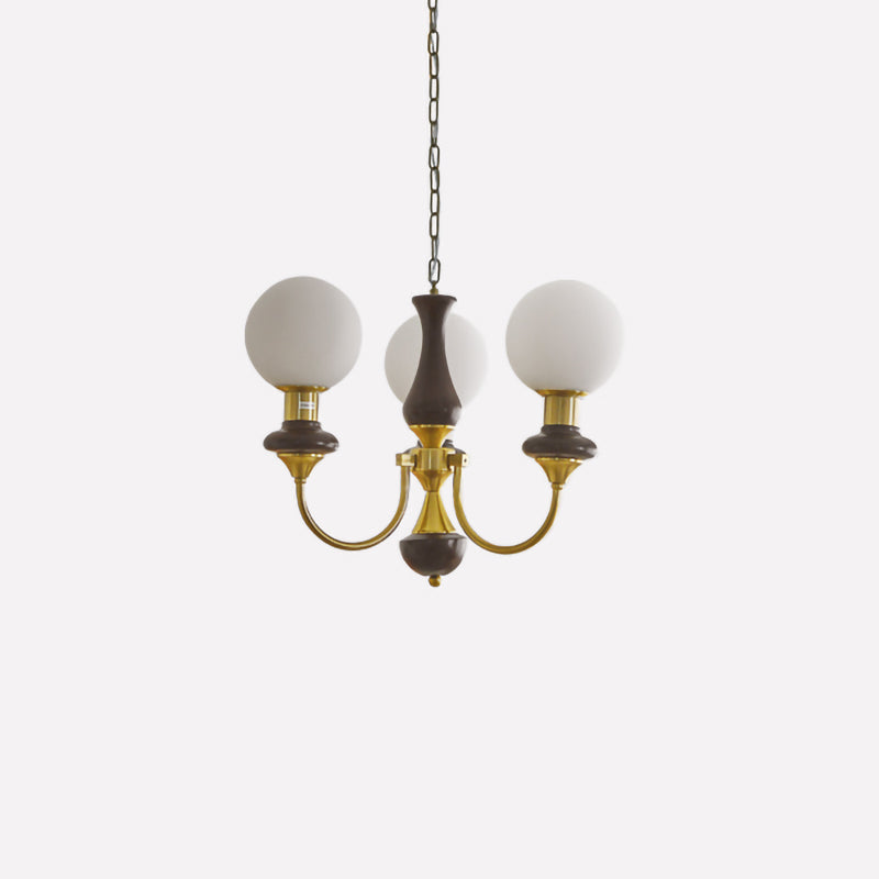 Copper Glass Ball Chandelier - LM1118
