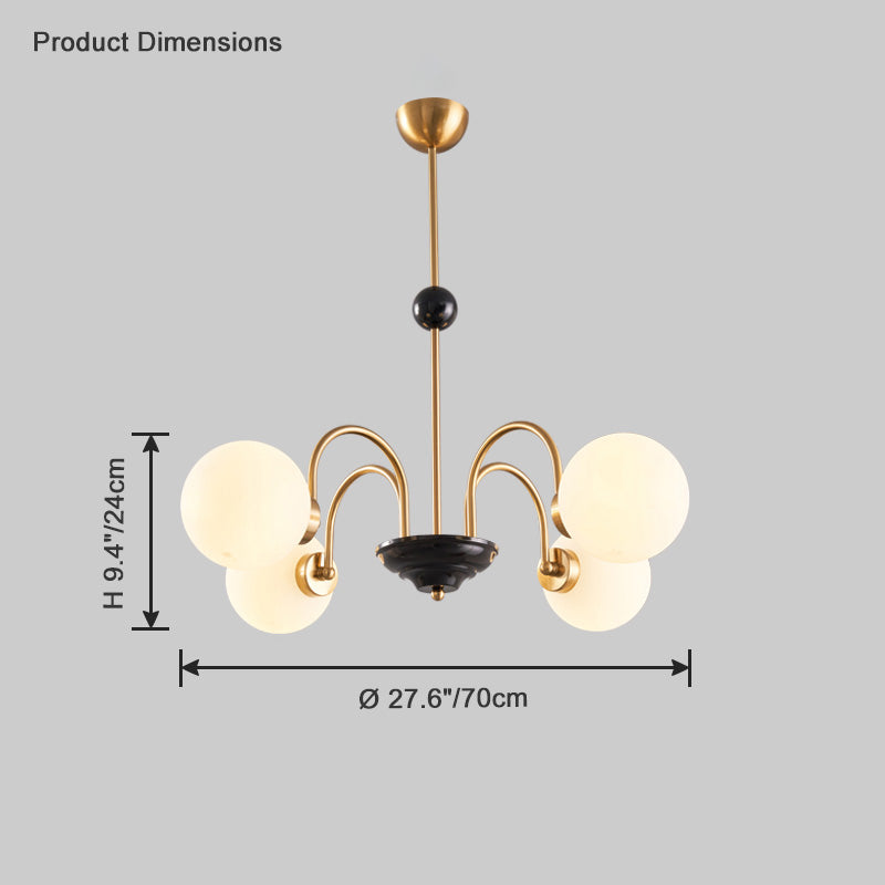 Glass Globe Chandelier - LM1081 - Lumora