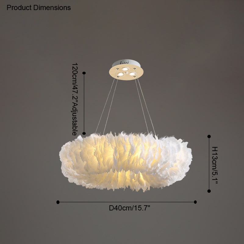 Luxurious Feather Pendant Chandelier Light - LM1079 - Lumora