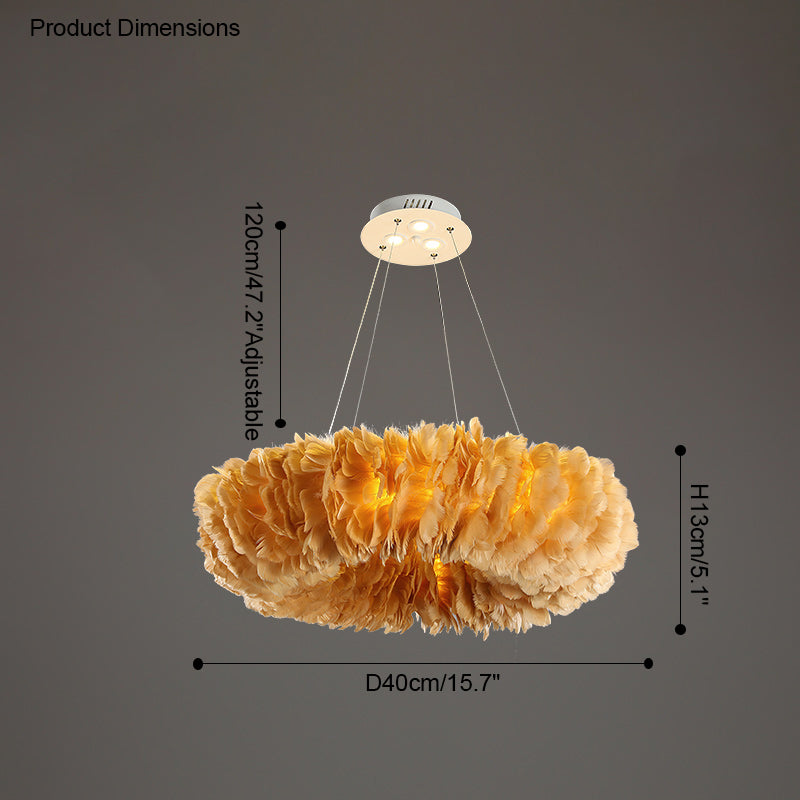 Luxurious Feather Pendant Chandelier Light - LM1079 - Lumora