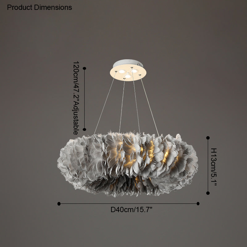 Luxurious Feather Pendant Chandelier Light - LM1079 - Lumora