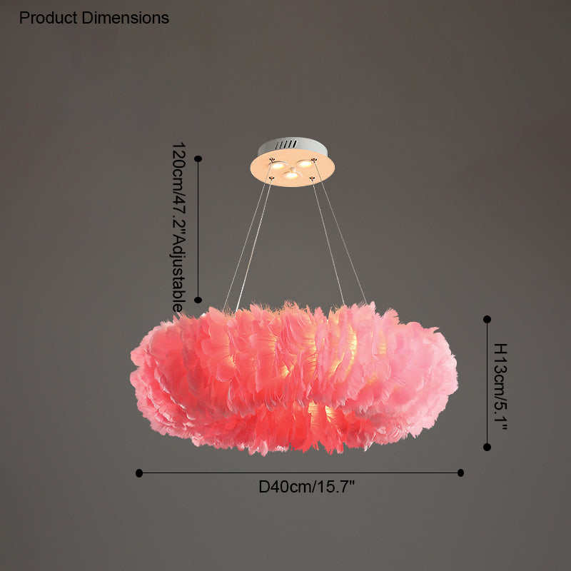 Luxurious Feather Pendant Chandelier Light - LM1079 - Lumora
