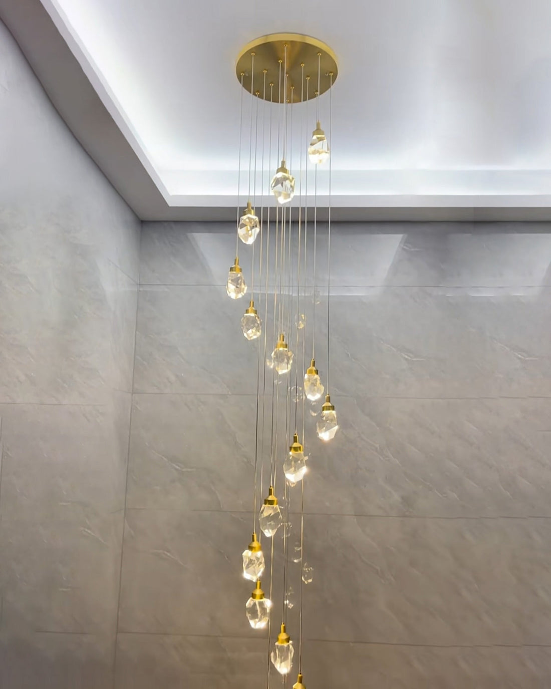 Cascading Crystal Pendant Chandelier-LM1040 - Lumora
