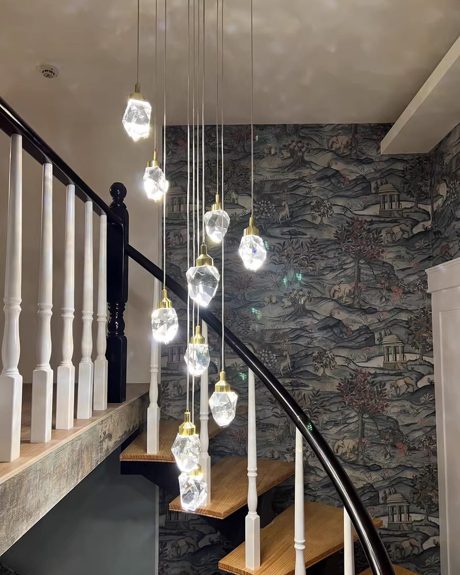 Cascading Crystal Pendant Chandelier-LM1040 - Lumora