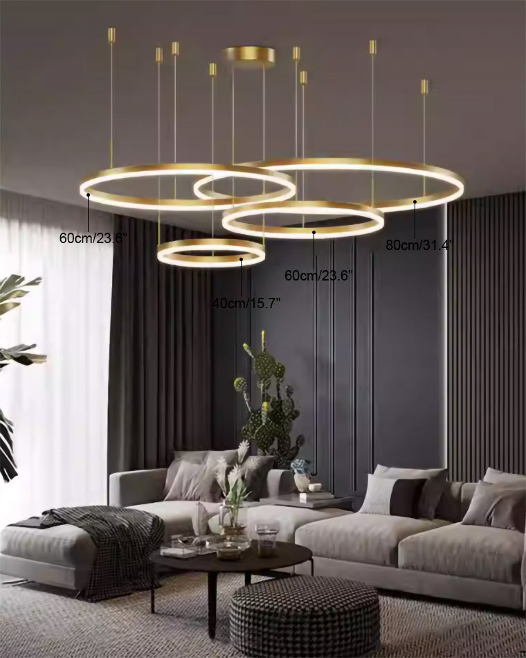 Multi-Ring LED Chandelier - LM1021 - Lumora