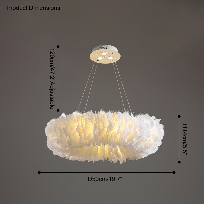 Luxurious Feather Pendant Chandelier Light - LM1079 - Lumora