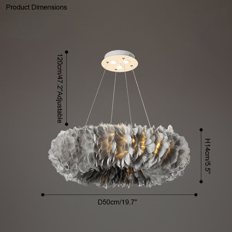 Luxurious Feather Pendant Chandelier Light - LM1079 - Lumora