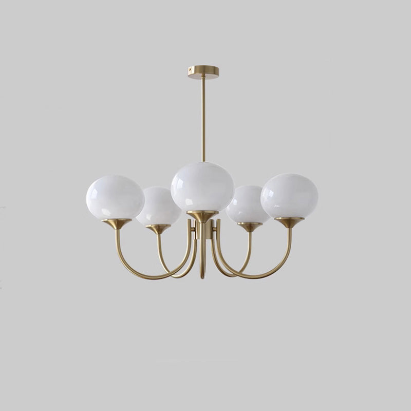 Modern Glass Globe Arm Chandelier – LM1068 - Lumora