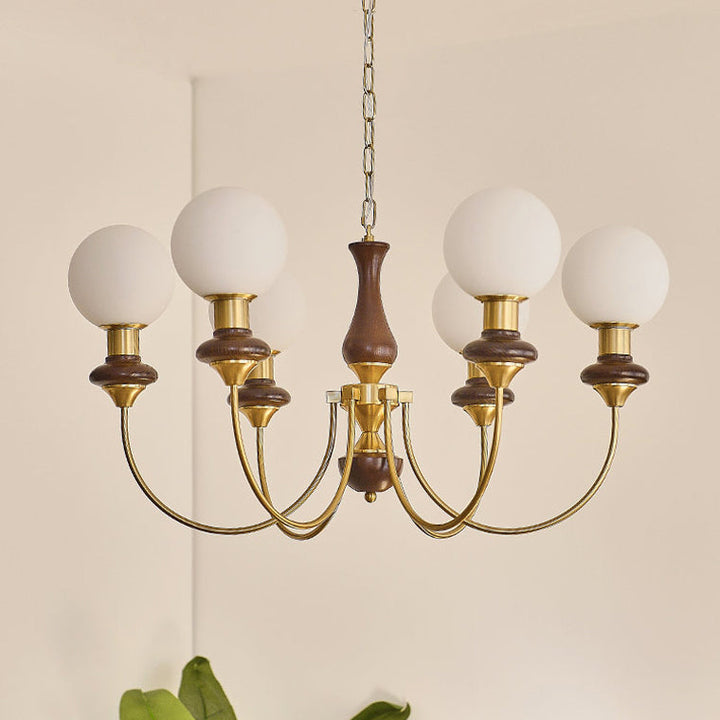Copper Glass Ball Chandelier - LM1118