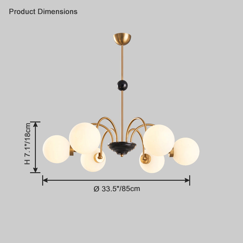 Glass Globe Chandelier - LM1081 - Lumora