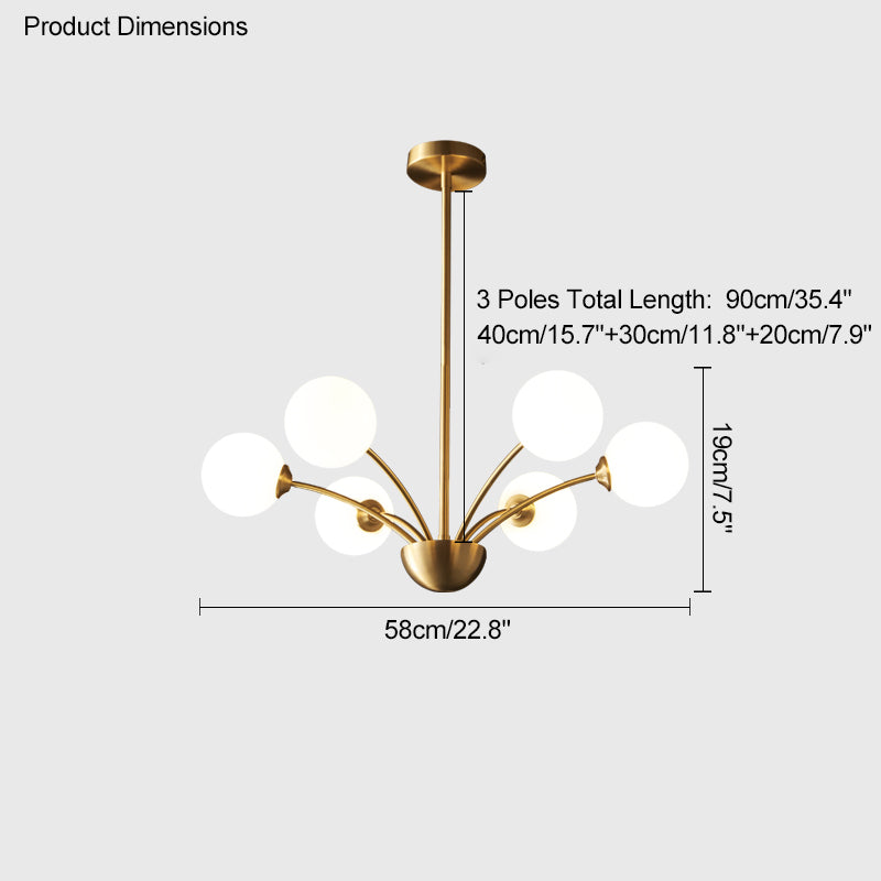 Aurora Luxe Globe Chandelier - LM1092 - Lumora